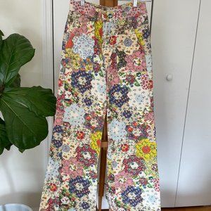 Rachel Antonoff Mike Wide Leg Pant - Fruit Salad - Size 2
